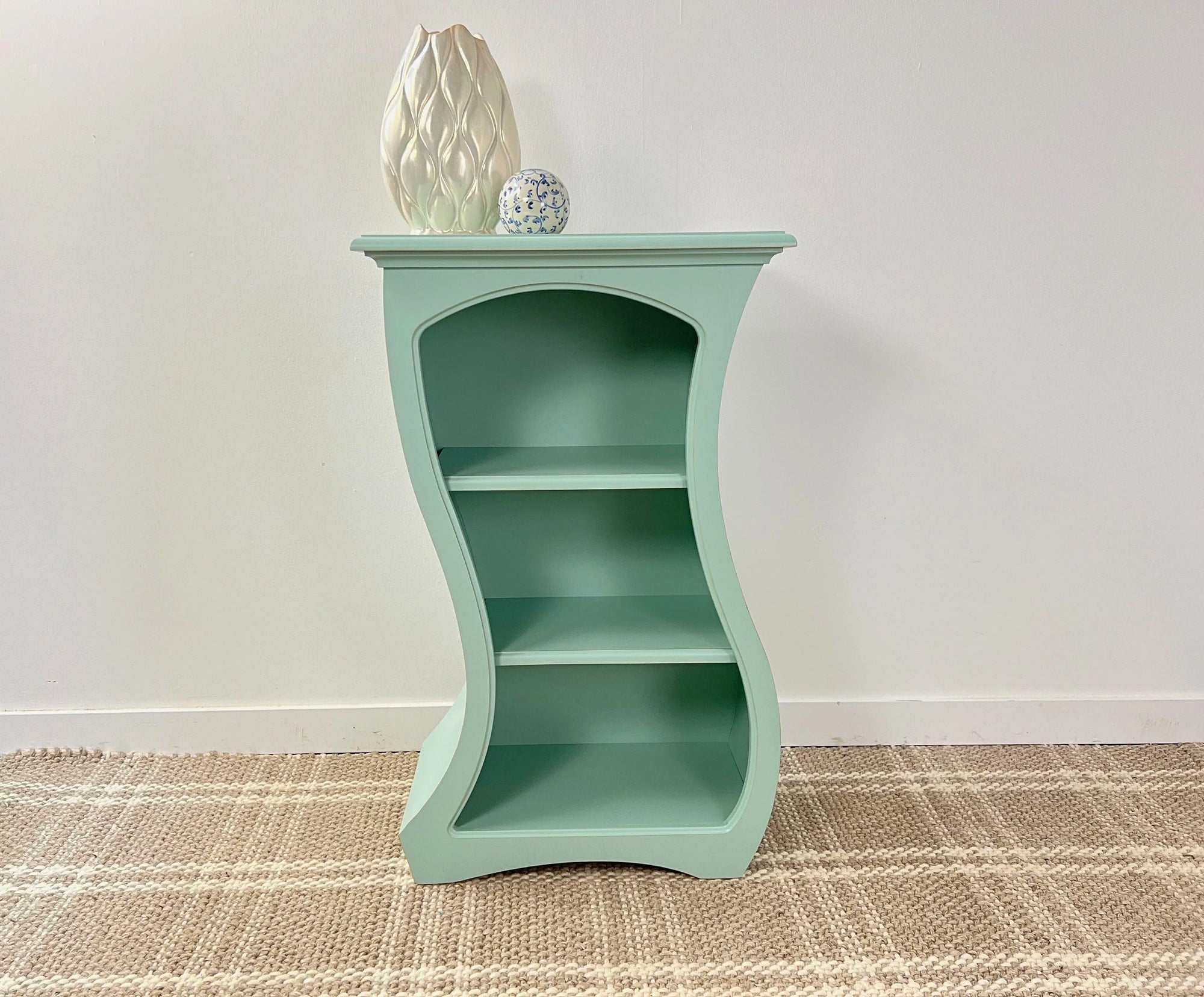 QUICKSHIP! - Vintage Blue Bookcase No. 12