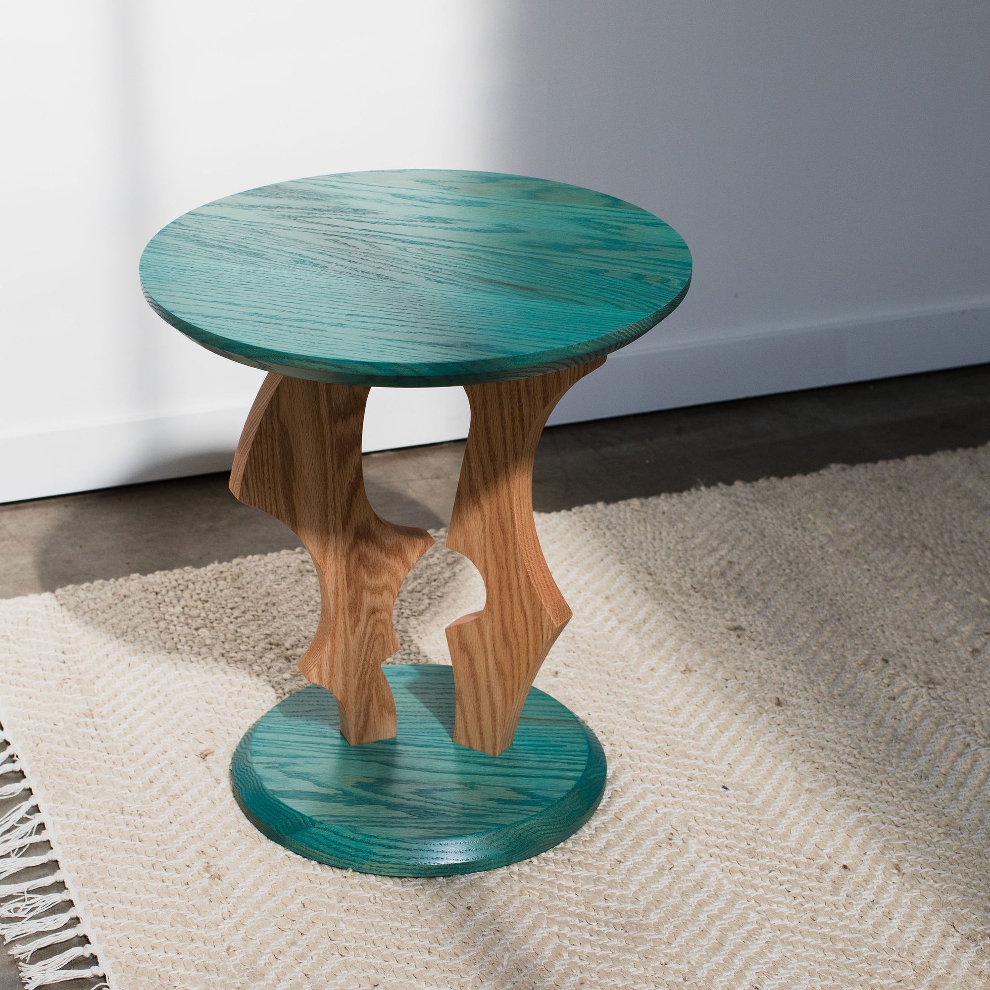 *SALE* The Pirouette Table - A graceful, solid oak side table