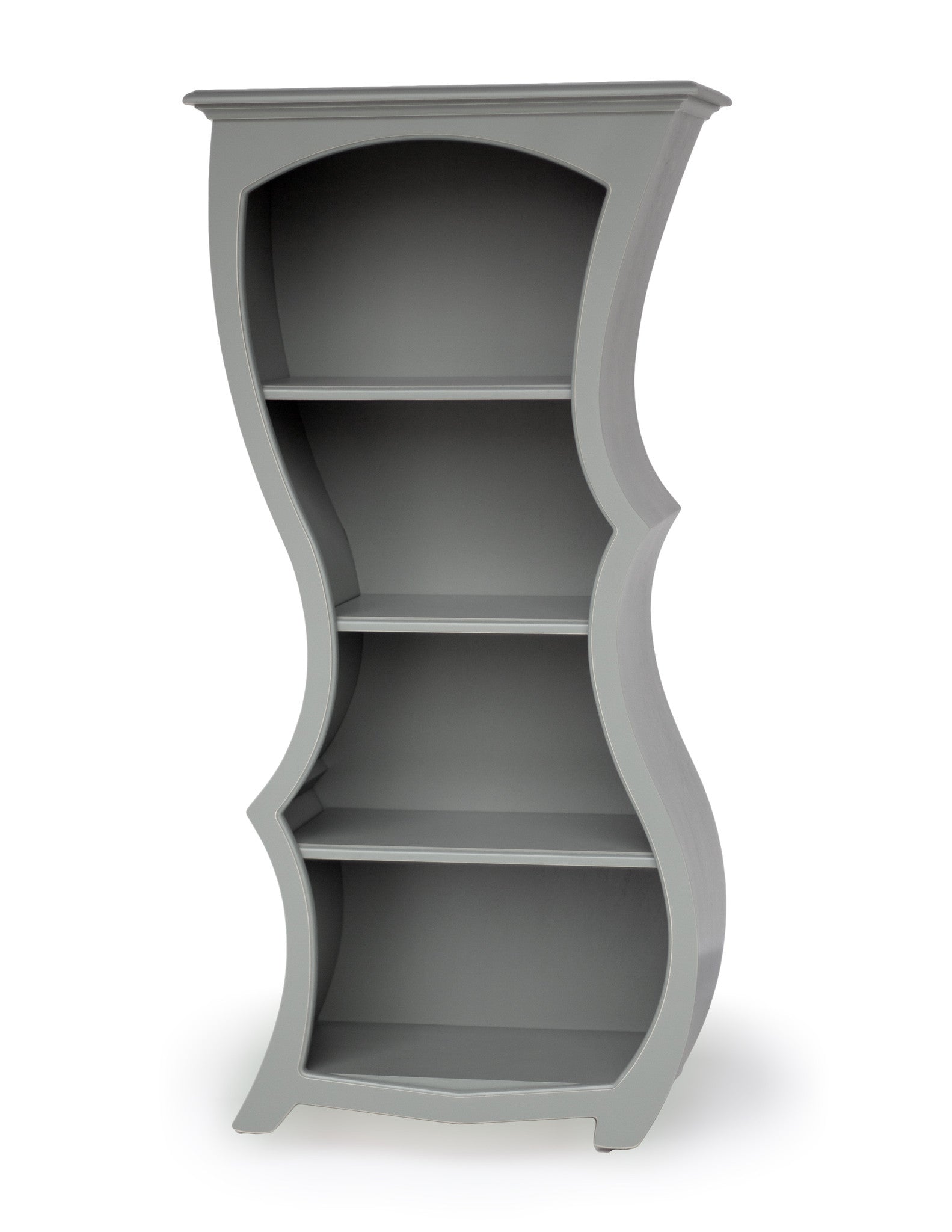 Bookcase No.9 - Designed by Vincent Leman - Ash Grey Paint - Curved, Abstract Furniture Design