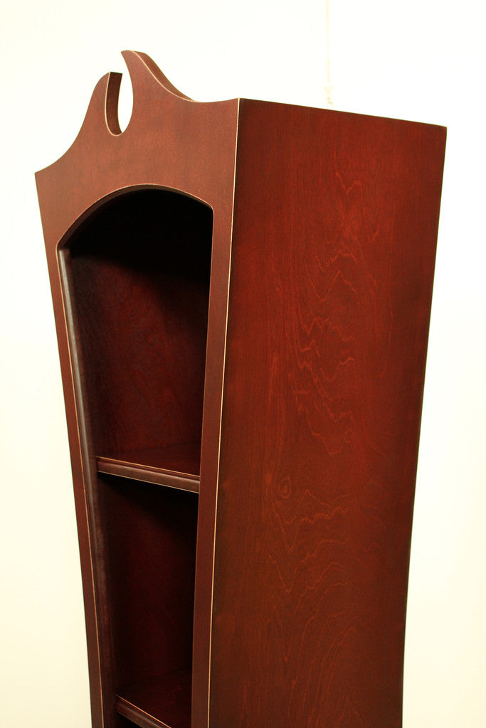 Bookcase No10 by Dust Furniture in Redwood Stain (Closeup)