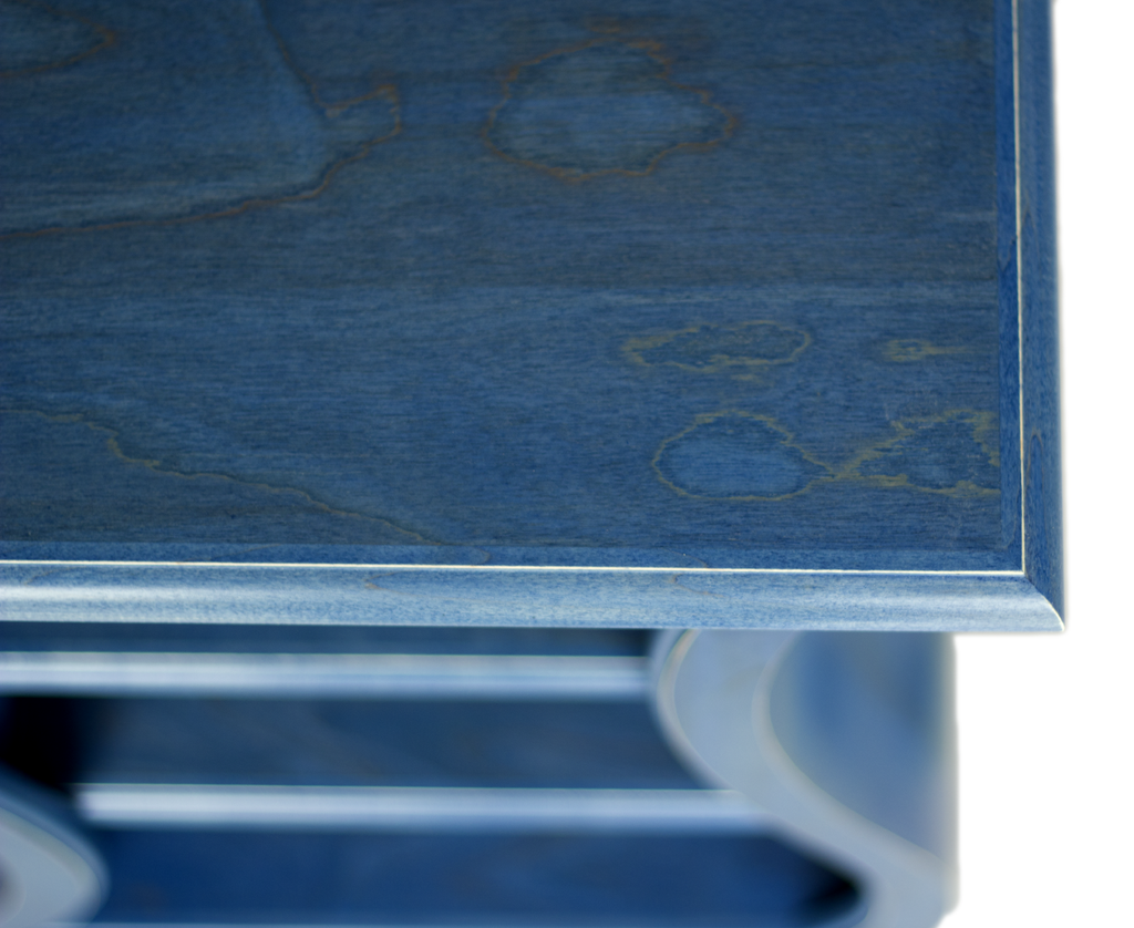 Dust Furniture - Bookcase No.12 in Indigo Stain.  Designed by Vincent T Leman