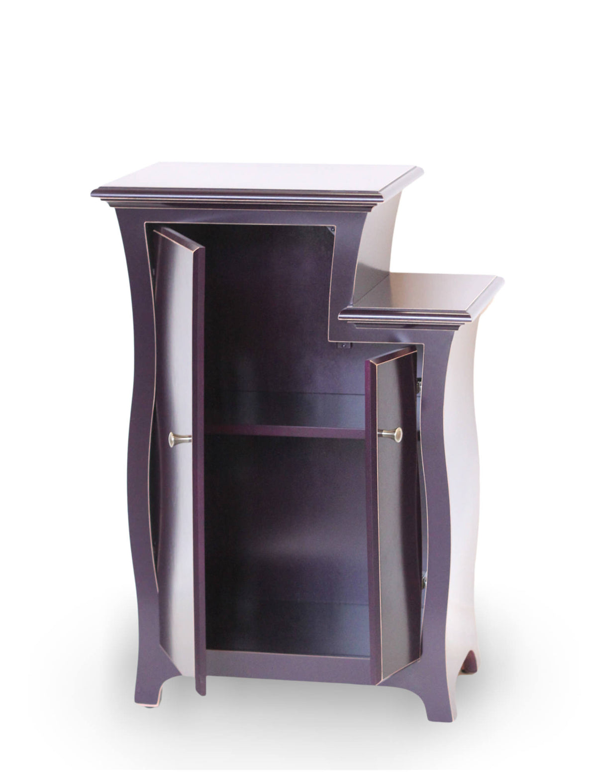 Cabinet No.1 by Dust Furniture* - Abstract traditional, stepped cabinet - Dark Violet Paint - designed by Vincent Leman
