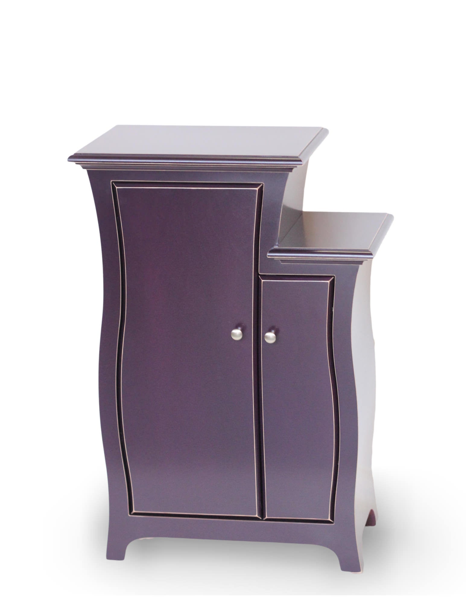 Cabinet No.1 by Dust Furniture* - Abstract traditional, stepped cabinet - Dark Violet Paint - designed by Vincent Leman