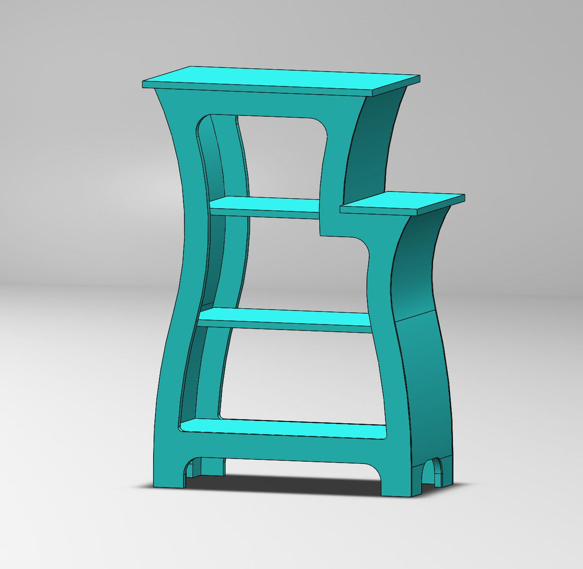 Curves &amp; Steps Bookcase