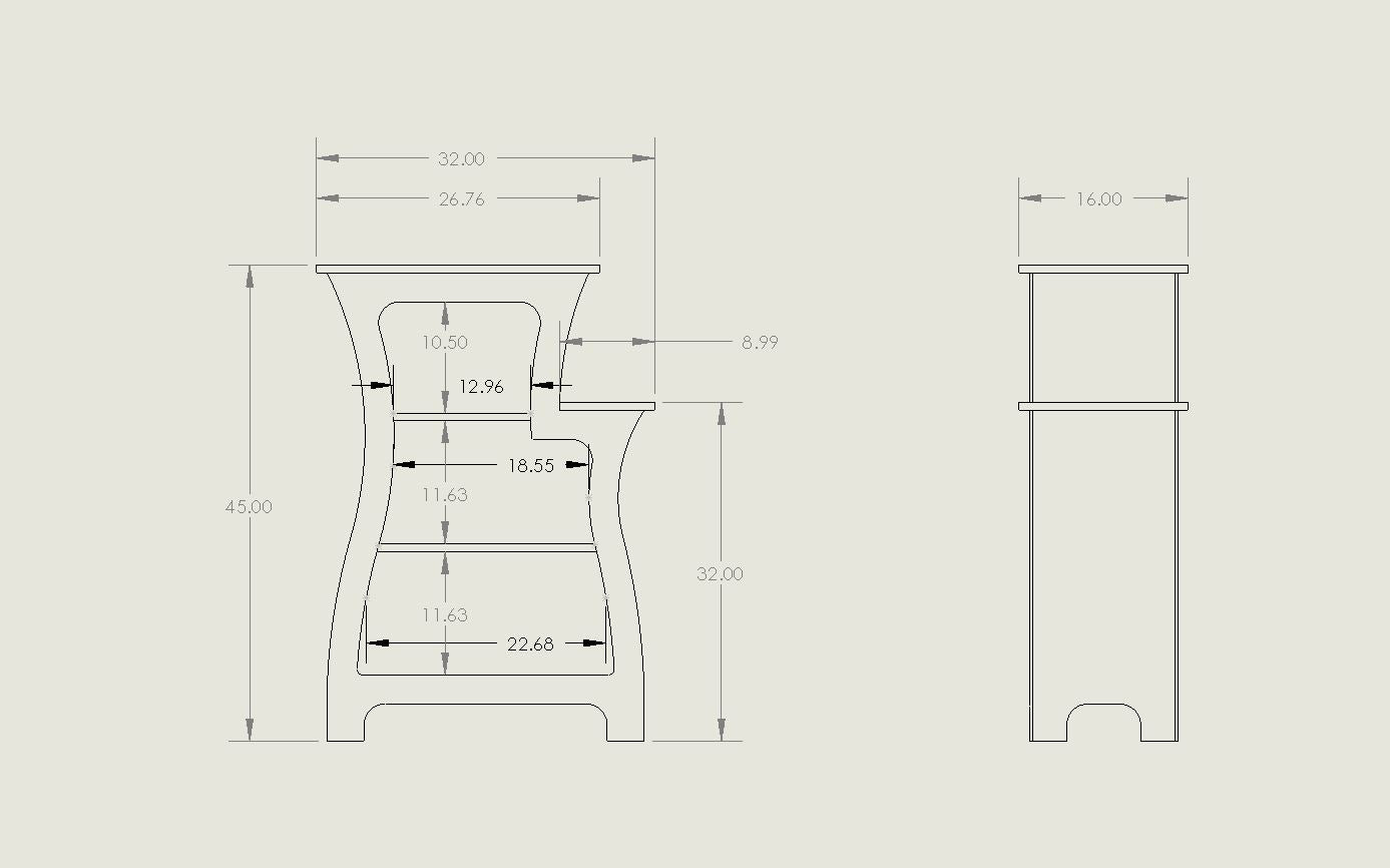 Curves & Steps Bookcase