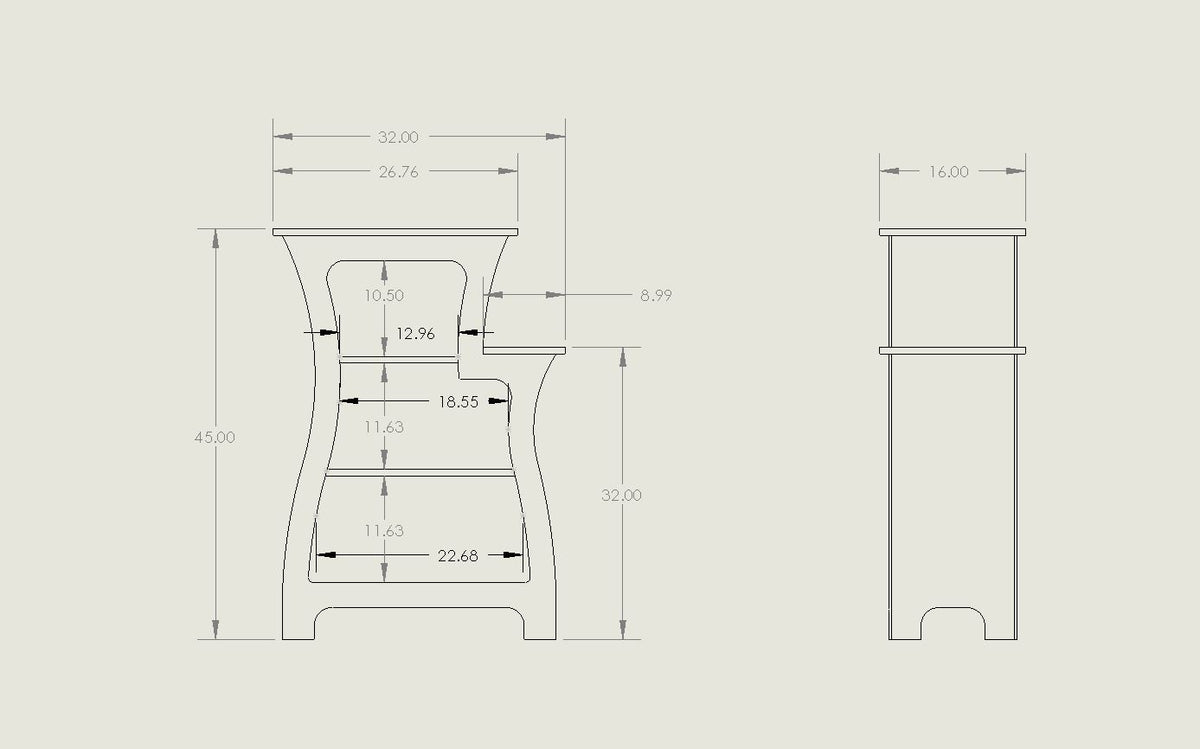 Curves &amp; Steps Bookcase