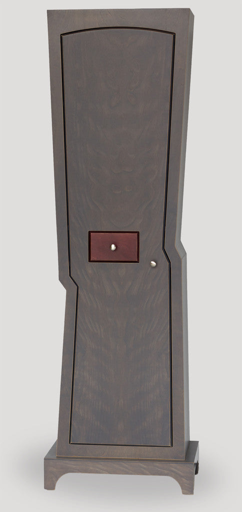 Drawer in Door - Modern Storage Cabinet in Slate Stain with Redwood Stained Drawer by Designer Vincent Leman