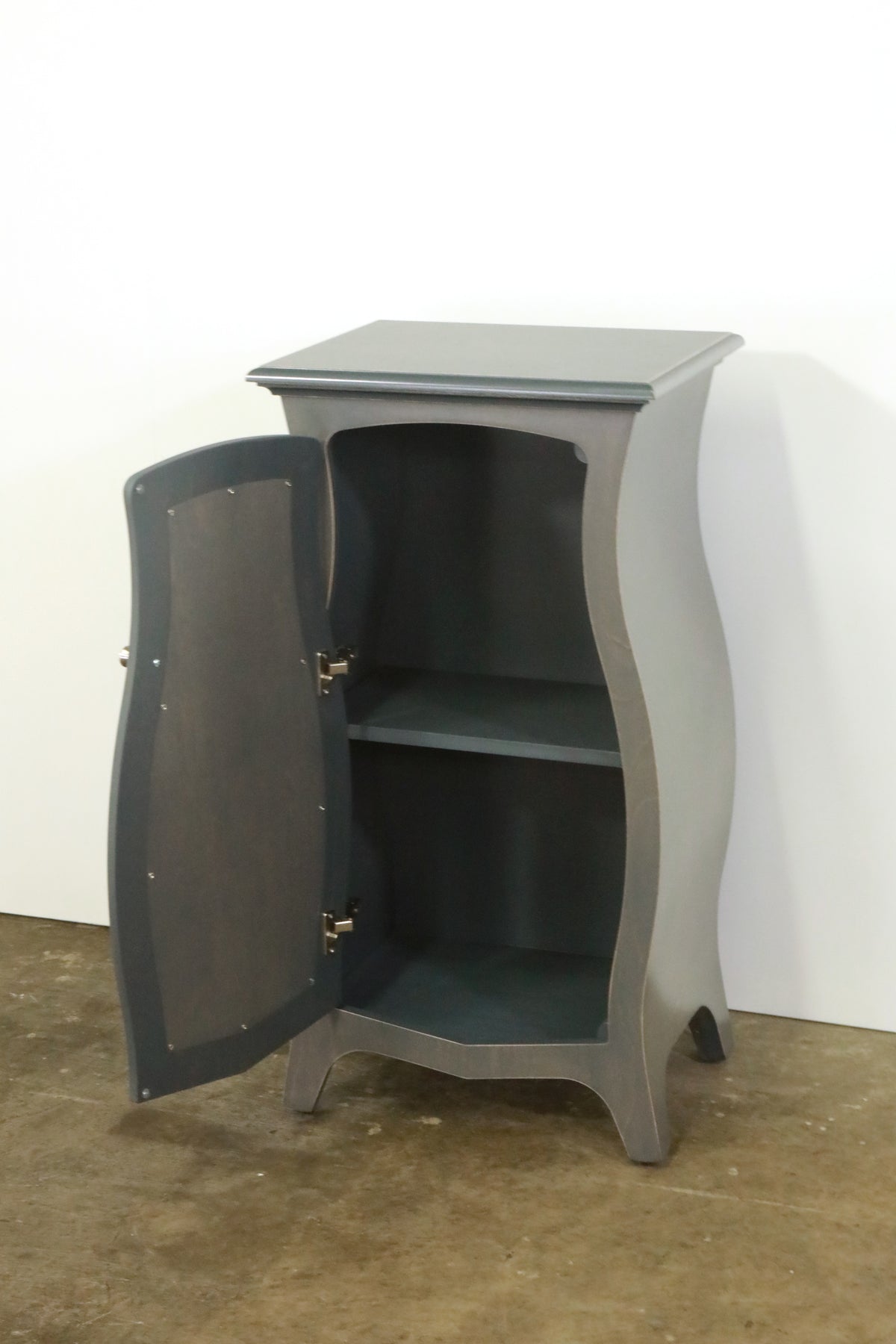 Bombay Cabinet - Curved Storage Cabinet with Door in the Color of Your Choice