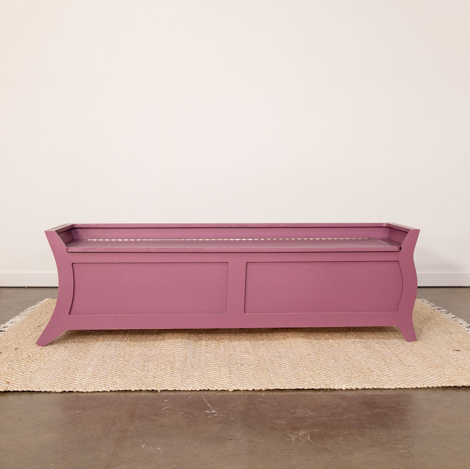 Entry Bench // Curved Chest - Bench with Shoe Storage
