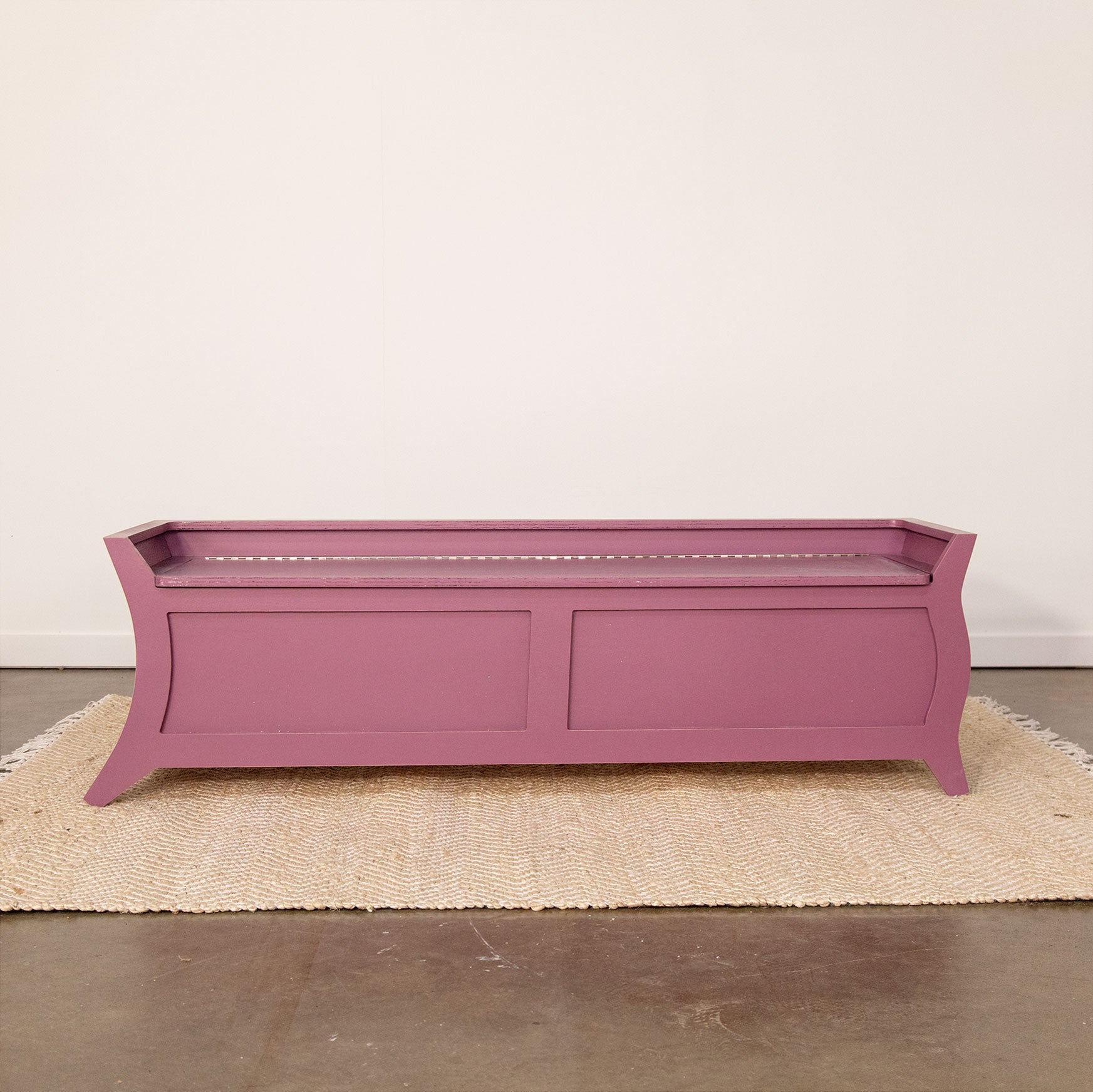 Entry Bench // Curved Chest - Bench with Shoe Storage