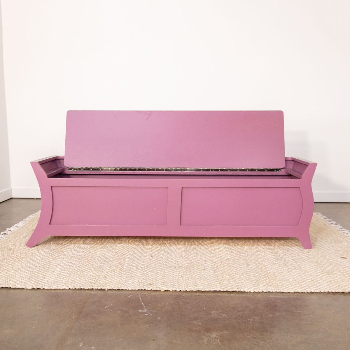 Entry Bench // Curved Chest - Bench with Shoe Storage