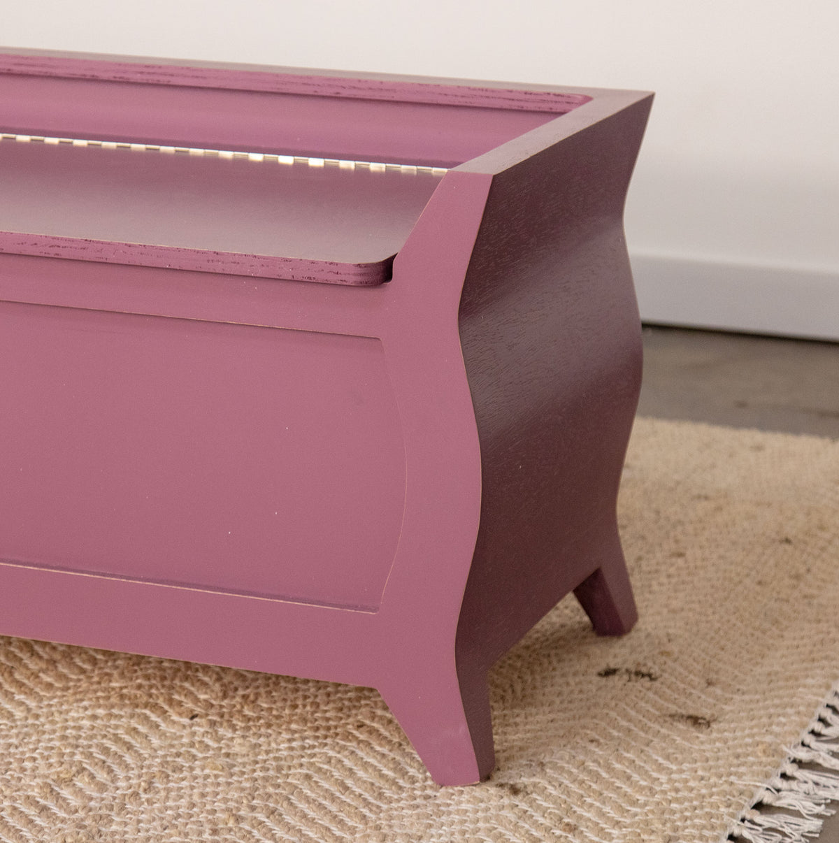 Entry Bench // Curved Chest - Bench with Shoe Storage