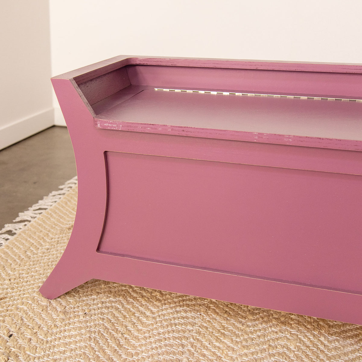 Entry Bench // Curved Chest - Bench with Shoe Storage
