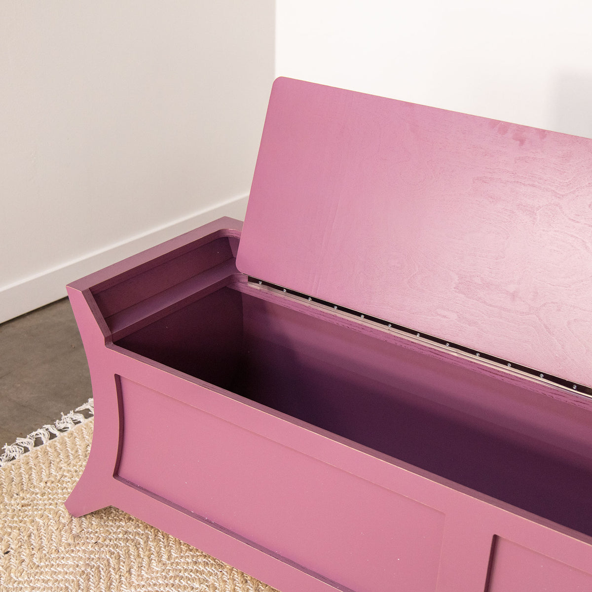 Entry Bench // Curved Chest - Bench with Shoe Storage