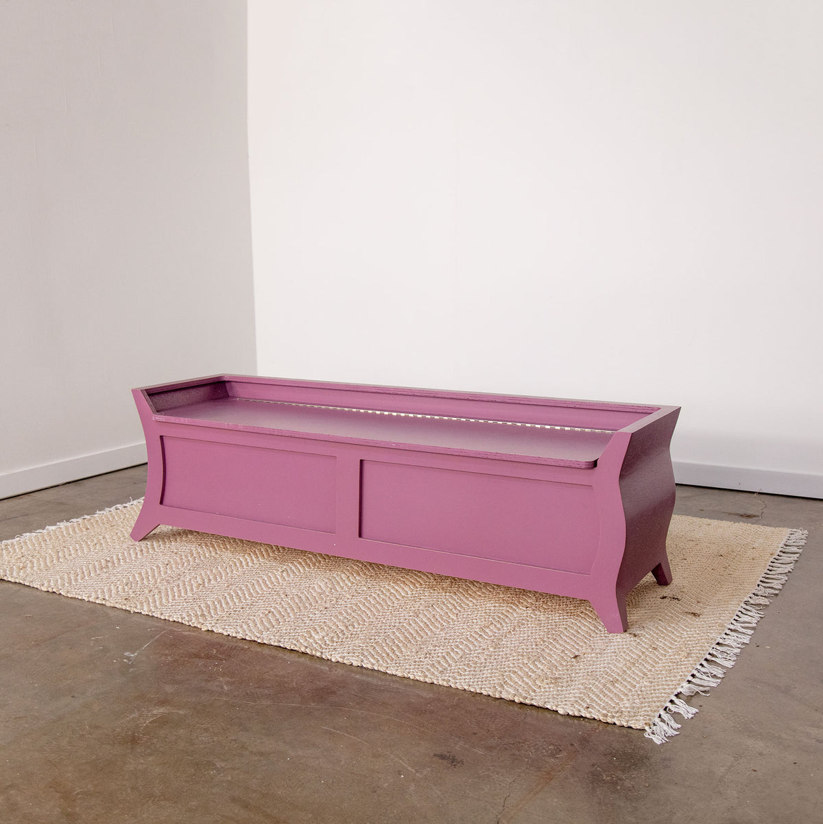 Entry Bench // Curved Chest - Bench with Shoe Storage