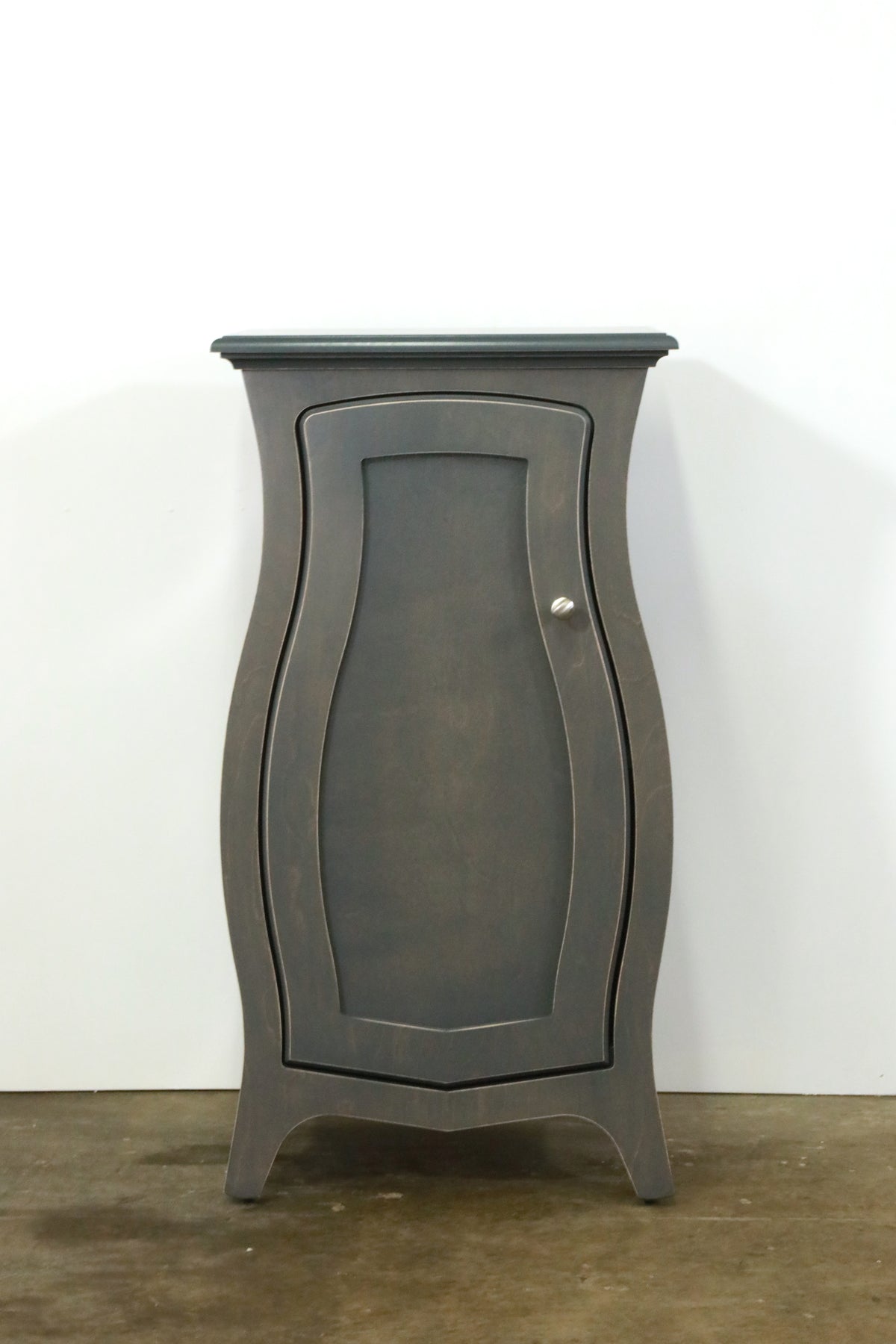 Bombay Cabinet - Curved Storage Cabinet with Door in the Color of Your Choice