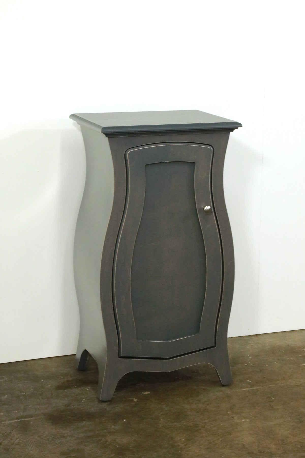 Bombay Cabinet - Curved Storage Cabinet with Door in the Color of Your Choice