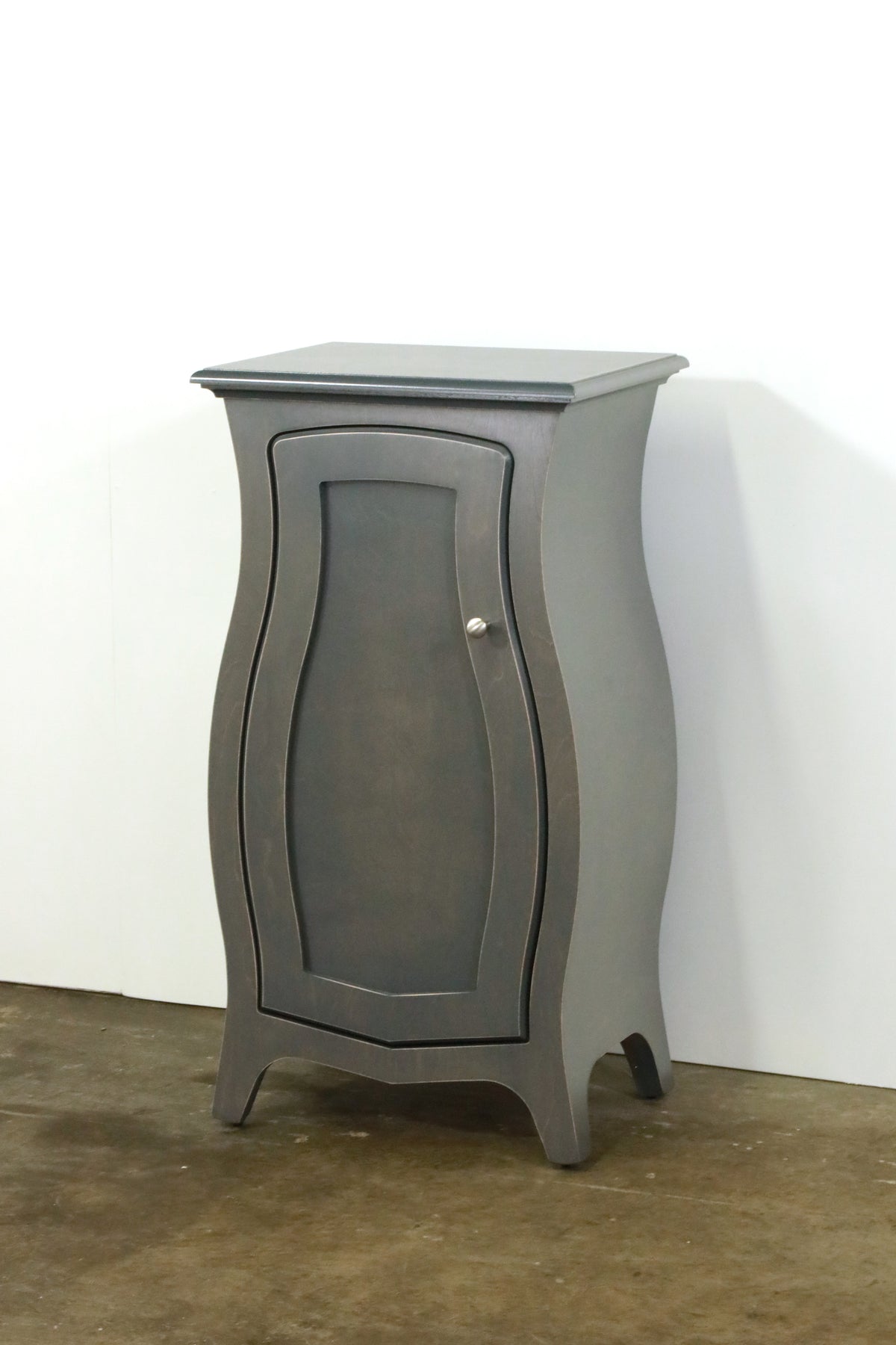Bombay Cabinet - Curved Storage Cabinet with Door in the Color of Your Choice